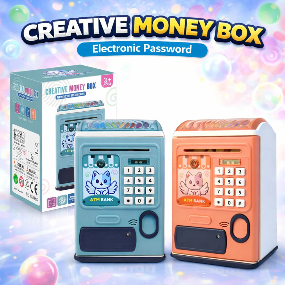 Kids Electronic ATM Piggy Bank with Password Lock & Coin Saving Box