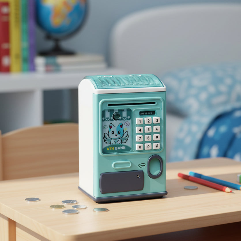 Kids Electronic ATM Piggy Bank with Password Lock & Coin Saving Box