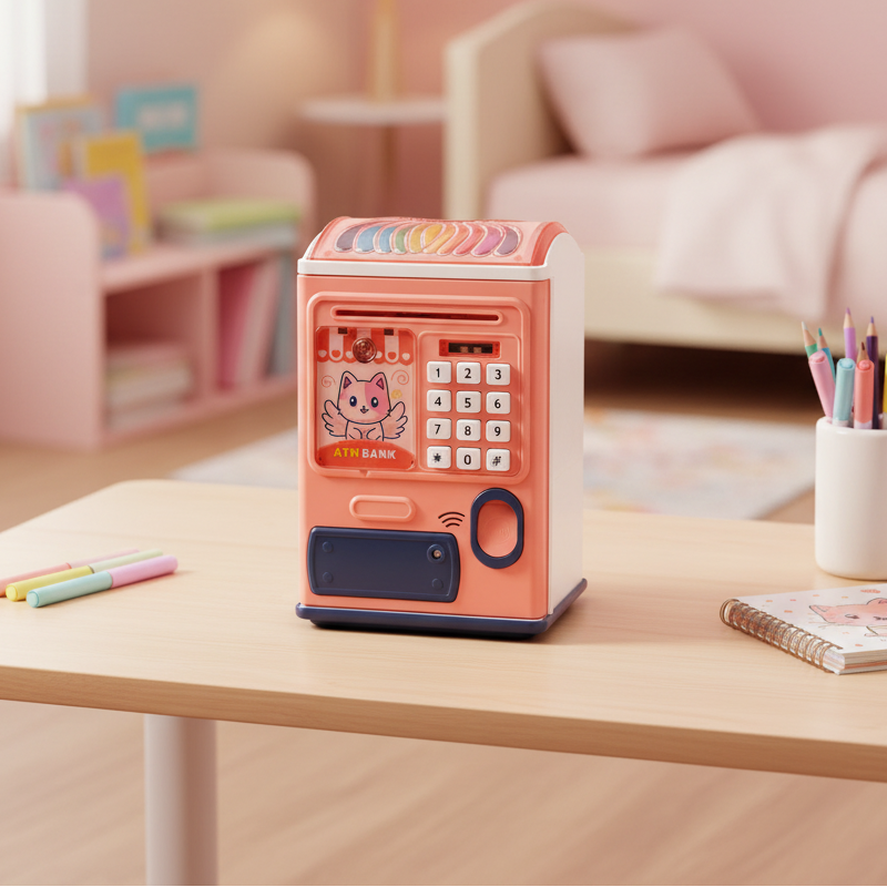 Kids Electronic ATM Piggy Bank with Password Lock & Coin Saving Box