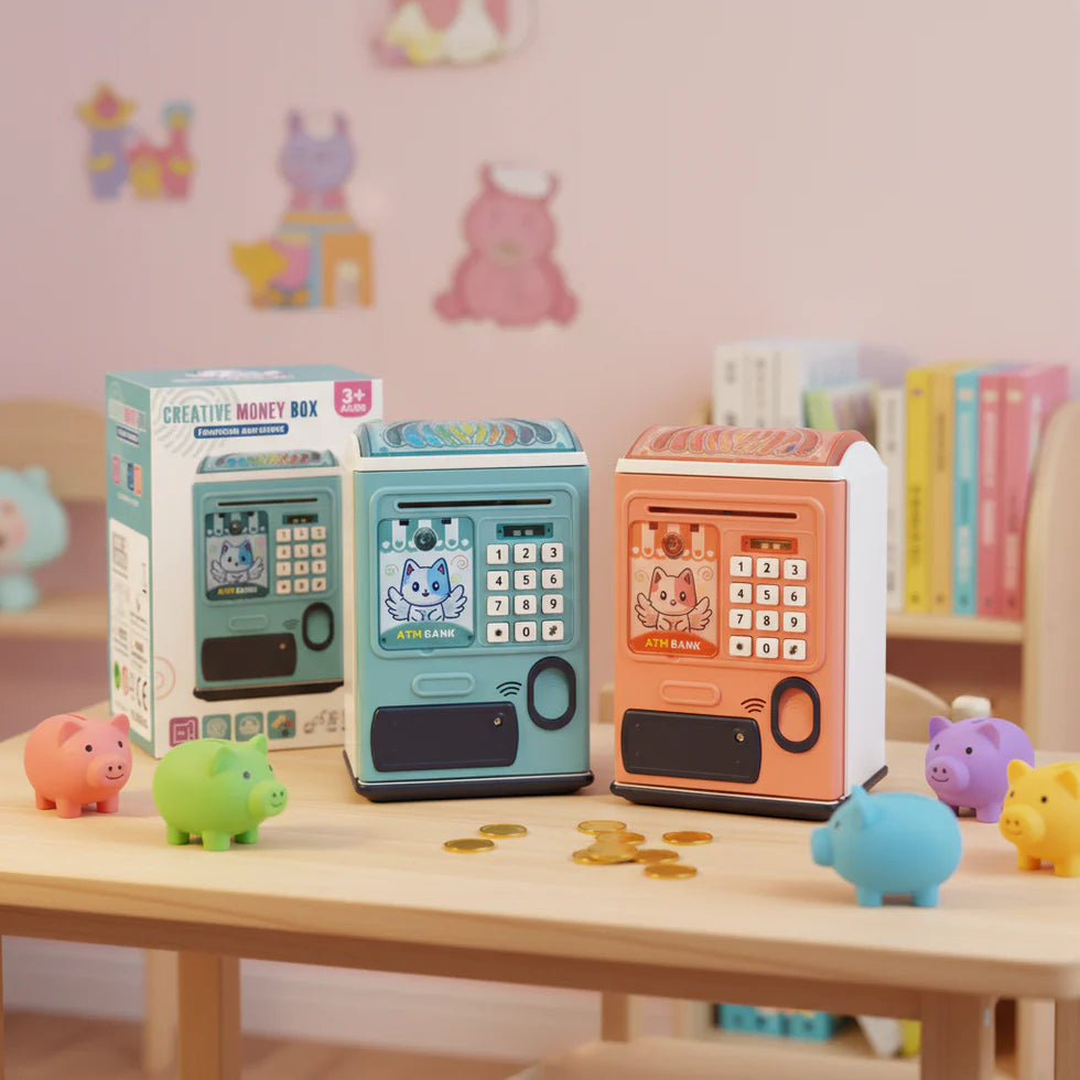 Kids Electronic ATM Piggy Bank with Password Lock & Coin Saving Box