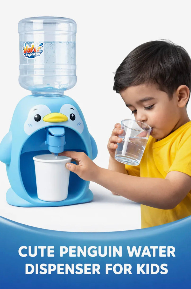 Cute Penguin Mini Water Dispenser for Kids | Fun Drinking Water Toy with Cup